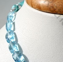 Blue Topaz Gemstone Faceted Rectangles