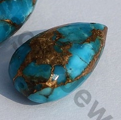 Turquoise Half Drilled Gemstone
