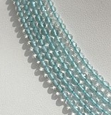 16 inch strand Aquamarine Gemstone  Faceted Rounds