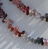 Multi Spinel  Flat Pear Briolette