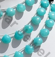 Amazonite Gemstone Heart Briolette 