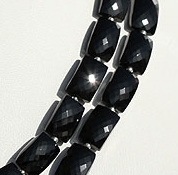 Black Spinel  Faceted Rectangles