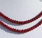 Ruby Gemstone Faceted Rondelle