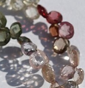 Multi Sapphire Gemstone  Heart Briolette