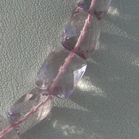 Pink Amethyst  Faceted Rectangles