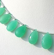 Chrysoprase Flat Pear Briolette