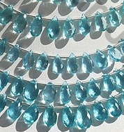 Apatite Gemstone Flat Pear Briolette
