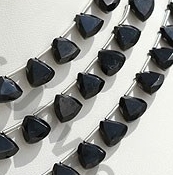 Black Spinel Trilliant Cut Beads