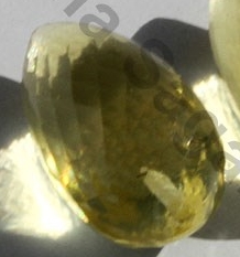 Lemon Quartz Half Drilled Gemstone
