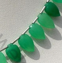 Chrysoprase Gemstone Conch Briolette