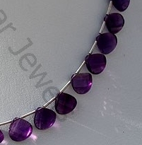 aaa Amethyst Gemstone Twisted Heart Briolette