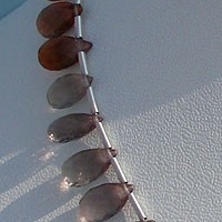 Fluorite Gemstone Flat Pear Briolette