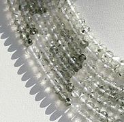 16 inch strand Green Moss Quartz Faceted Rondelle