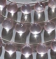 Rose Quartz Gemstone Heart Briolette