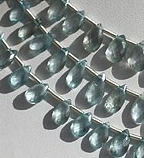 Zircon Gemstone  Flat Pear Briolette