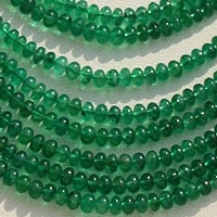 16 inch strand Emerald Gemstone Plain Rondelle