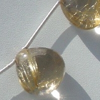 aaa Golden Rutilated Quartz  Heart Plain