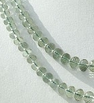 Green Amethyst Gemstone Faceted Rondelle