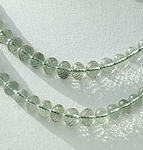 Green Amethyst Gemstone Faceted Rondelle