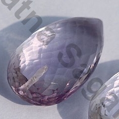 Pink Amethyst Half Drilled Gemstone