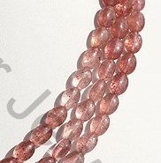 Strawberry Quartz Oval Plain