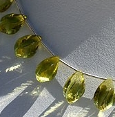 Lemon Quartz Gemstone Twisted Tear Drops