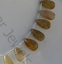 aaa Golden Rutilated Quartz Tear Drops Plain