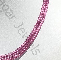 Pink Topaz Gemstone Faceted Rondelles