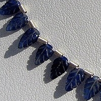 Sapphire Gemstone Carved Leaf