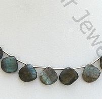 Labradorite Gemstone Twisted Heart Briolette