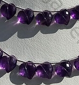 Amethyst Chubby Heart Briolette
