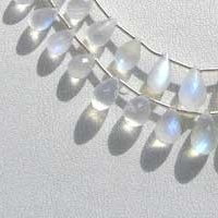 8 inch strand Rainbow Moonstone Tear Drops Briolette