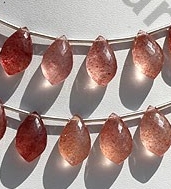 wholesale Strawberry Quartz Dolphin Briolette