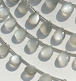 Grey Moonstone  Heart Briolette