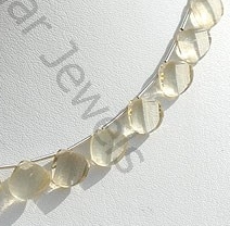 Scapolite Gemstone Twisted Heart Briolette
