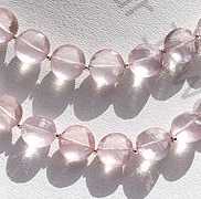 Rose Quartz Faceted Coin