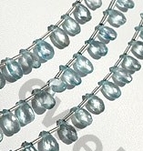 Zircon Gemstone  Flat Pear Briolette
