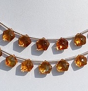 Citrine Gemstone Polygon Diamond Cut