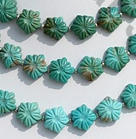 Turquoise Gemstone Flower Beads