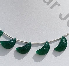 Green Onyx Half Moon Cut