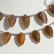 Golden Moonstone Carved Leaf