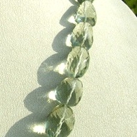 Green Amethyst Gemstone Faceted Nugget