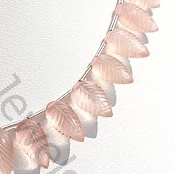 Rose Quartz Carved Leaf