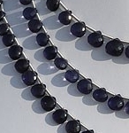 Iolite Gemstone Beads  Heart Briolette