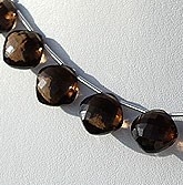 Smoky Quartz Gemstone Cushion Beads