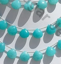 Amazonite Gemstone Heart Briolette 