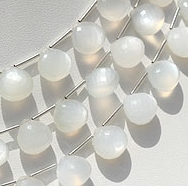 White Moonstone Heart Briolette