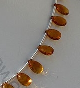 Citrine Gemstone  Flat Pear Briolette
