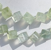 Prehnite Gemstone  Faceted Cube