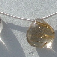 wholesale Golden Rutilated Quartz  Heart Plain